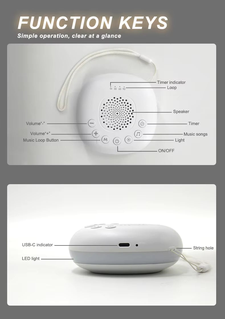 Lulliva™ CalmNest White Noise Machine