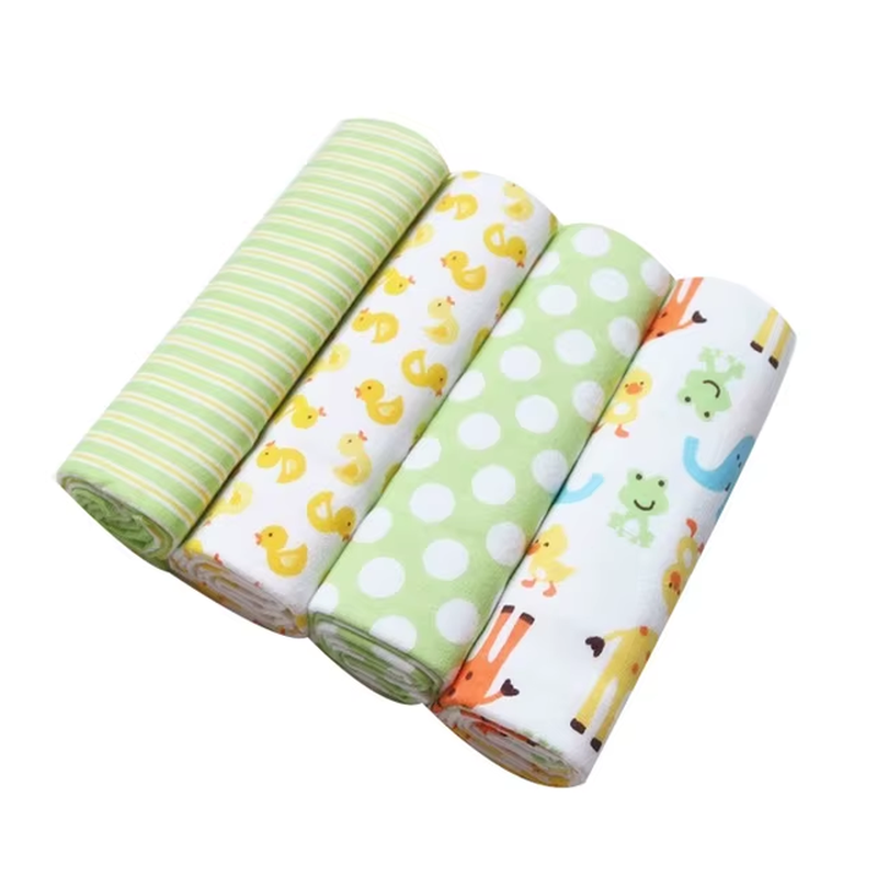 Lulliva™ Cotton Swaddle Blanket Set (4-Pack) – Soft Everyday Baby Essentials