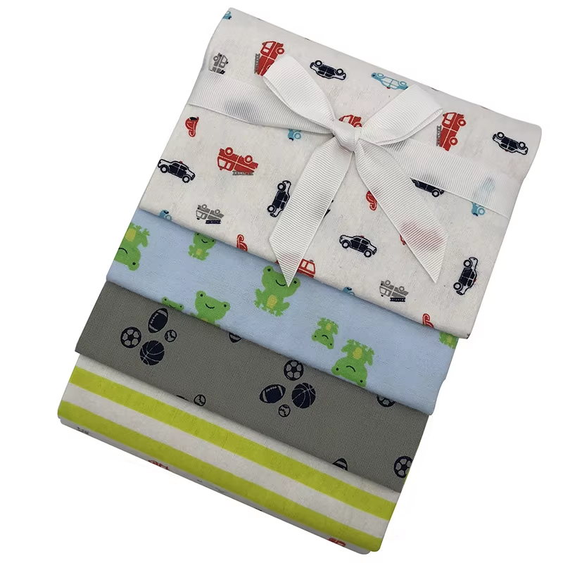 Lulliva™ Cotton Swaddle Blanket Set (4-Pack) – Soft Everyday Baby Essentials