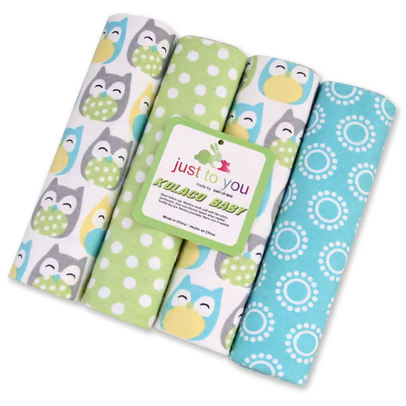 Lulliva™ Cotton Swaddle Blanket Set (4-Pack) – Soft Everyday Baby Essentials