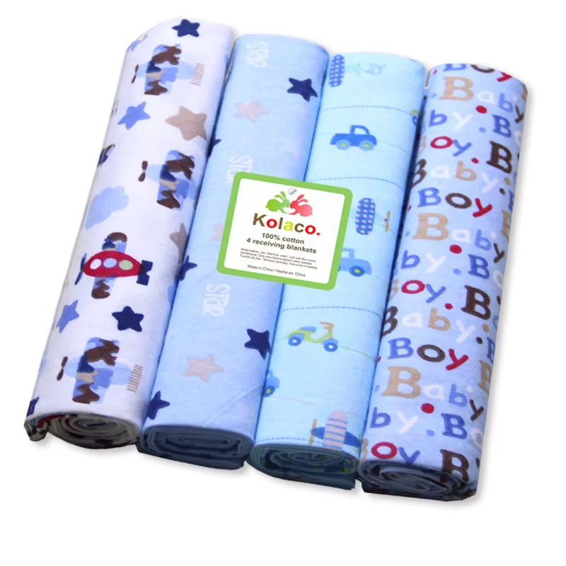 Lulliva™ Cotton Swaddle Blanket Set (4-Pack) – Soft Everyday Baby Essentials