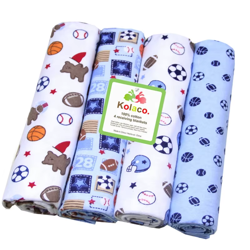 Lulliva™ Cotton Swaddle Blanket Set (4-Pack) – Soft Everyday Baby Essentials
