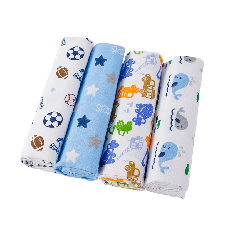 Lulliva™ Cotton Swaddle Blanket Set (4-Pack) – Soft Everyday Baby Essentials
