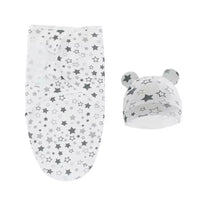 Lulliva™ Newborn Swaddle & Hat Set – Soft Cotton Comfort (0–6 Months)