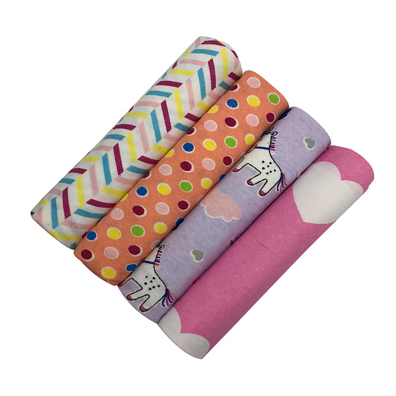 Lulliva™ Cotton Swaddle Blanket Set (4-Pack) – Soft Everyday Baby Essentials