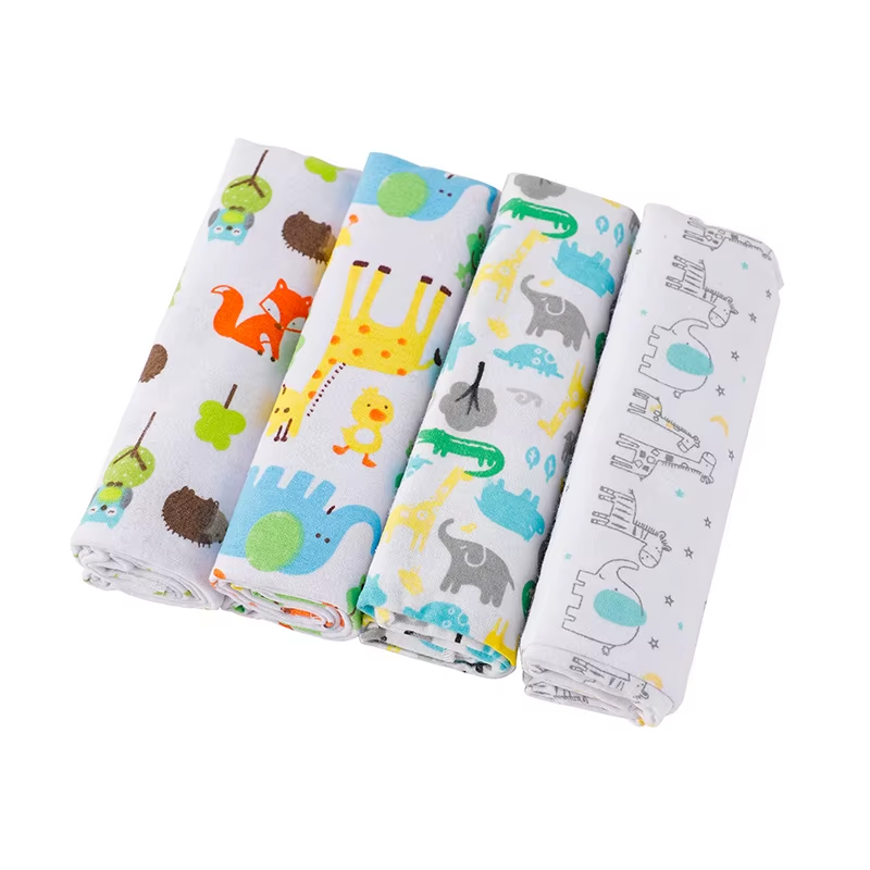 Lulliva™ Cotton Swaddle Blanket Set (4-Pack) – Soft Everyday Baby Essentials