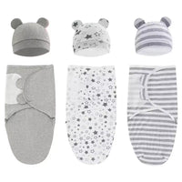 Lulliva™ Newborn Swaddle & Hat Set – Soft Cotton Comfort (0–6 Months)